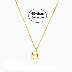 Collar de Acero Inoxidable con Letra <span class=keywords><strong>H</strong></span> de Diseño Nuevo para Hombre y Mujer, Estilo Étnico, Collar para Parejas, Accesorios Transfronterizos - Product Image 1