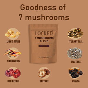 Органический порошок из 7 грибов, 454 г (1 фунт), подходит для кофе: Львиная грива, Кордицепс, Чага, Туркиш-хвост, Шиитаке, Майтаке, Красный Рейши - Product Image 4