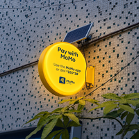 Boîte à lumière LED solaire, sur pied, rectangulaire, mobile, portable, affichage publicitaire, sans câblage, utilisation hors réseau