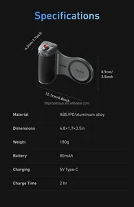 Nouveau modèle 2025 Telesin Master Grip Holder <span class=keywords><strong>Kit</strong></span> Magnétique et Refroidissant pour iPhone 17 Pro Max - Accessoires de réglage pour Vlog/Photographie - Product Image 5