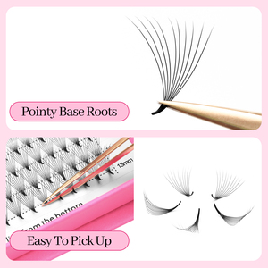 Bán buôn handmade Mix 14 chiều dài-line promade người hâm mộ 3d-16d Loose PREMADE khối lượng Lash người hâm mộ pointy cơ sở lông mi mở rộng - Product Image 6
