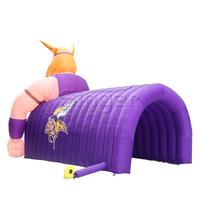 Mascotte géante personnalisée vikings entrée gonflable tunnel pirate de football