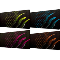 Tapis de souris de jeu XXL, tapis de bureau, base en caoutchouc alvéolé antidérapante, tissu tissé lisse, haute résolution, bords cousus, résistant à l'eau, OEM ODM