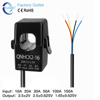Capteur de courant DC à effet Hall QNHCK2-16 10A 20A 30A 100A 1.65V 0.625V 2.5V 2V Transducteur de courant à noyau divisé