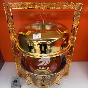 Four à buffet suspendu Hufa en acier inoxydable, circulaire doré, 1500W 3000W, équipement de maintien au chaud pour hôtels et restaurants - Product Image 3