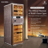 Humidor intelligent Raching RR780 avec compresseur, en cèdre espagnol, contrôle précis de l'humidité et de la température, application par empreinte digitale