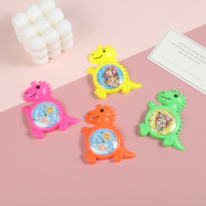 Dinosaur Shape <b>Clock</b> Plastic Kids <b>Wall</b> <b>Clock</b> For Children Room <b>Decor</b> Colorful Cartoon Design - Product Image 2