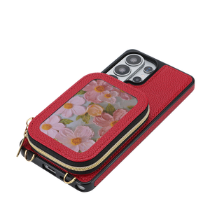 Funda de alta calidad con cremallera, tarjetero floral y cordón largo para Samsung Galaxy S24FE/S25FE/S26FE/S26 <span class=keywords><strong>Plus</strong></span>/S25 Ultra - Product Image 4