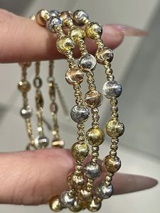 Xinfly - Pulsera de Cadena con Cuentas de Oro Amarillo de 18K, Diseño Moderno y Elegante para Mujer, Joyería Fina al por Mayor - Product Image 4