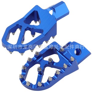 Pedales antideslizantes con tachuelas azules CNC para motocicleta todoterreno Yamaha YZ 80 500 490 - Product Image 4
