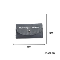 Pasokan Langsung Pabrik Tas Belanja Lipat Portabel Model Terbaru dengan Kancing Tekan, Dompet Ramah Lingkungan dari Bahan Polyester Oxford