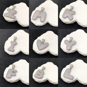 251115 <span class=keywords><strong>XUPING</strong></span> Colgante de Letra con Circonitas Pavé, Colección de Joyería Hip-Hop para Hombre y Mujer, Amuletos de Letras - Product Image 3