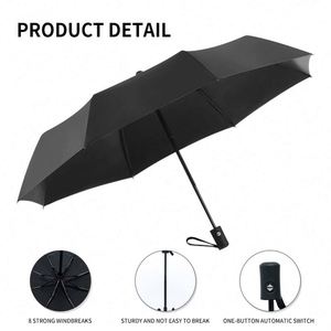 Paraguas Plegable Automático de Alta Calidad con Logotipo Personalizado, Protección UV, Promocional de Fábrica - Product Image 3