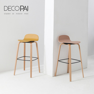 PP asiento taburete de bar <span class=keywords><strong>haya</strong></span> marco para cafe restaurante nórdicos silla taburete - Product Image 2