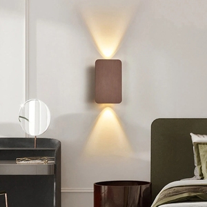 Applique murale à double tête Décoration intérieure Or brossé/Noir Salon Couloir <span class=keywords><strong>Escalier</strong></span> Chambre à coucher Applique moderne simple 6W LED murale Lam - Product Image 1
