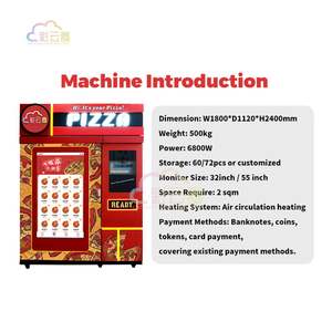 Distributeur automatique de pizzas surgelées entièrement robotisé, directement de l'usine, construction en métal/acrylique/plastique, capacité de 72 pièces, haute performance - Product Image 4