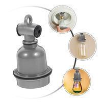 Douille de lampe E27 en métal porcelaine aluminium durable Douille polyvalente pour l'intérieur et l'extérieur avec vis en plastique