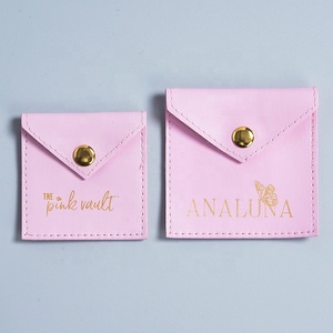 Luxury Custom Logo Printed Velvet Suede Flap Jewelry <b>Envelope</b> Pouches Microfiber Jewelry Packaging Display Pouch <b>Gift</b> Bag - Product Image 2