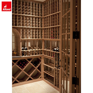 Armoire à vin AllandCabinet, style antique classique, en bois massif, pliable, système de rangement pour cave, meubles de maison, étagères à vin - Product Image 3