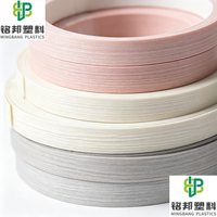 Bande de chant PVC stable, vente directe usine, plusieurs couleurs personnalisables pour le recouvrement des bords de panneaux de meubles commerciaux