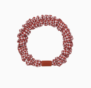 Chouchous à tête <span class=keywords><strong>plate</strong></span> imprimé à carreaux petit intestin bandeau pour cheveux fait à la main bandeau pour cheveux doux étiquette personnalisée emballage - Product Image 6