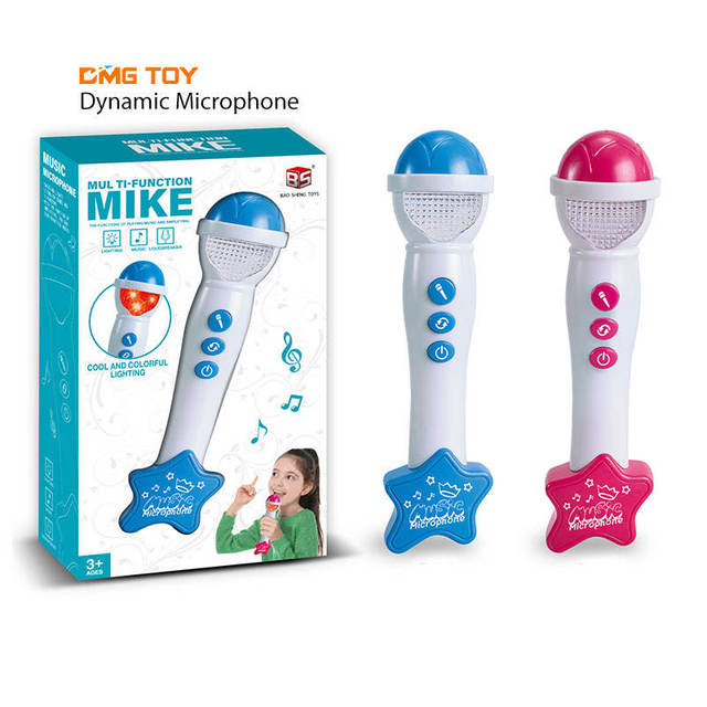 Wholesale Unisex Dynamic Microphone Toy Kids Play Gift with Light and Music Simulation for KTV Plastic Material