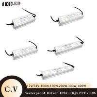 Alimentation à découpage à tension constante CE EMC DC12V/24V 30W-400W, transformateur driver LED étanche IP67 pour éclairage extérieur