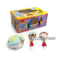 En gros marque privée 15g doux fruité halal arc-en-ciel dur plat sucette bonbons
