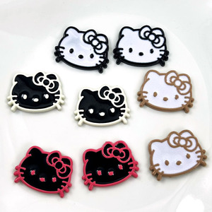 Cute Bow <b>Cat</b> Stickers Plastic Resin Cartoon Decorative Patch For Phone Case Hair Clip Promotional <b>Gifts</b> - Product Image 1