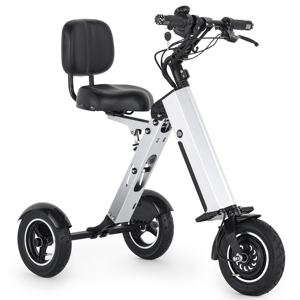 TopMate ES35 3 Wheel Mobility <strong>Scooter</strong> <strong>Folding</strong> with Backrest Seat for <strong>Adult</strong>, Lightweight Tricycle Electric with Removable Battery - Product Image 1