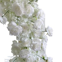 Arche de mariage décorative en fer, fleurs artificielles, cadre en corne de bœuf, design moderne fait main, forme circulaire pour la décoration de la maison et des mariages