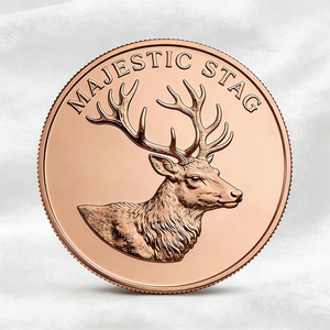 Moneta in Rame Massiccio di Alta Qualità, Elegante e Unica, a Forma di Cervo, da 1 oz, Regalo Souvenir Meraviglioso - Product Image 3