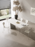 Acryl felsplatte esstisch reines schwarz licht luxus modern klein wohnung hängend rechteckiger hängender esstisch