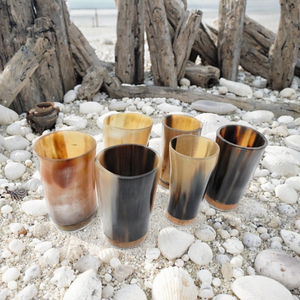 Tasse à boire artisanale en corne de buffle, forme naturelle polie, pour bière et vin, style nautique, cadeau décoratif - Product Image 2