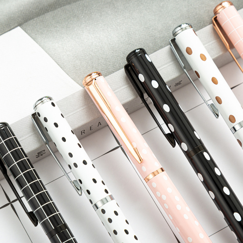 Press Pen High Plastic Stationery Morandi