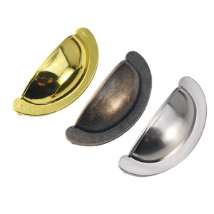 Antique Style Zinc Alloy <b>Drawer</b> <b>Pulls</b> Semi Circular Cabinet Hardware Silver Black <b>Gold</b> Bronze Durable Traditional Design - Product Image 5