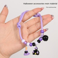 Collier pour chat et chien tricoté à la main pour Halloween, réglable, en fil de coton, motif citrouille effrayant, accessoire pour animaux de compagnie