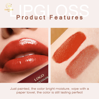 Vente en gros de gloss à lèvres hydratant minéral pailleté, base à lèvres transparente, rouge à lèvres liquide vegan, marque privée, fini mat, personnalisé, sans cruauté
