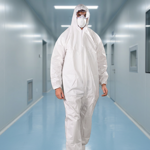 High Quality Safety <b>Waterproof</b> Work <b>Overalls</b> 55gsm SF Protection Microroporous Polyester Paint Spray Suits Disposable Customized - Product Image 3
