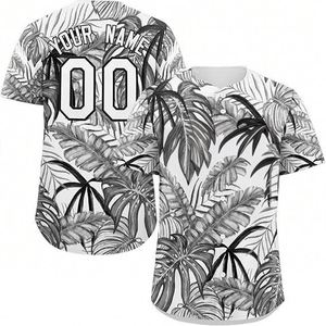 Low MOQ Free Design Quick Dry Customization Logo Button <b>Down</b> Sublimated Print Baseball Jersey - Product Image 3