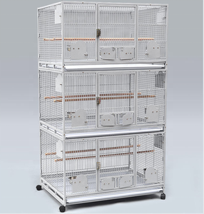 Ferforje kuş kafesi haddeleme <span class=keywords><strong>stand</strong></span>ı papağan Conure Lovebird Cockatiel güvercin kafesleri olabilir istiflenebilir