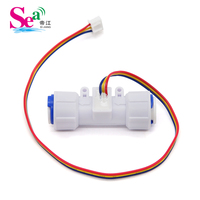 Capteur de débit d'eau pour boissons (café, liquides) 3/8 à raccord rapide 0,3-4 L/min en POM ZJTM-05B Débitmètre à sortie impulsionnelle NPN