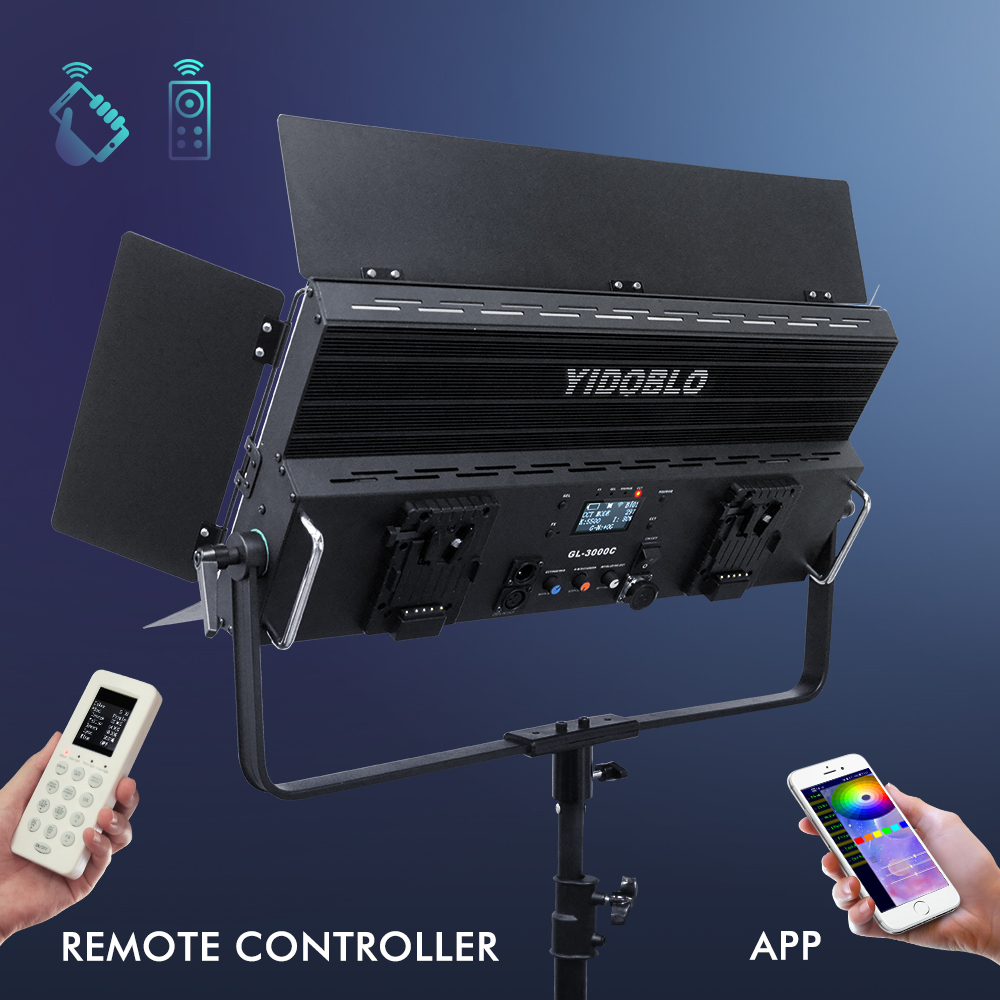 High brightness 300w led studio lights photography RGB 9990k wireless dmx control thin panel lamp DC 56V stage flashing light