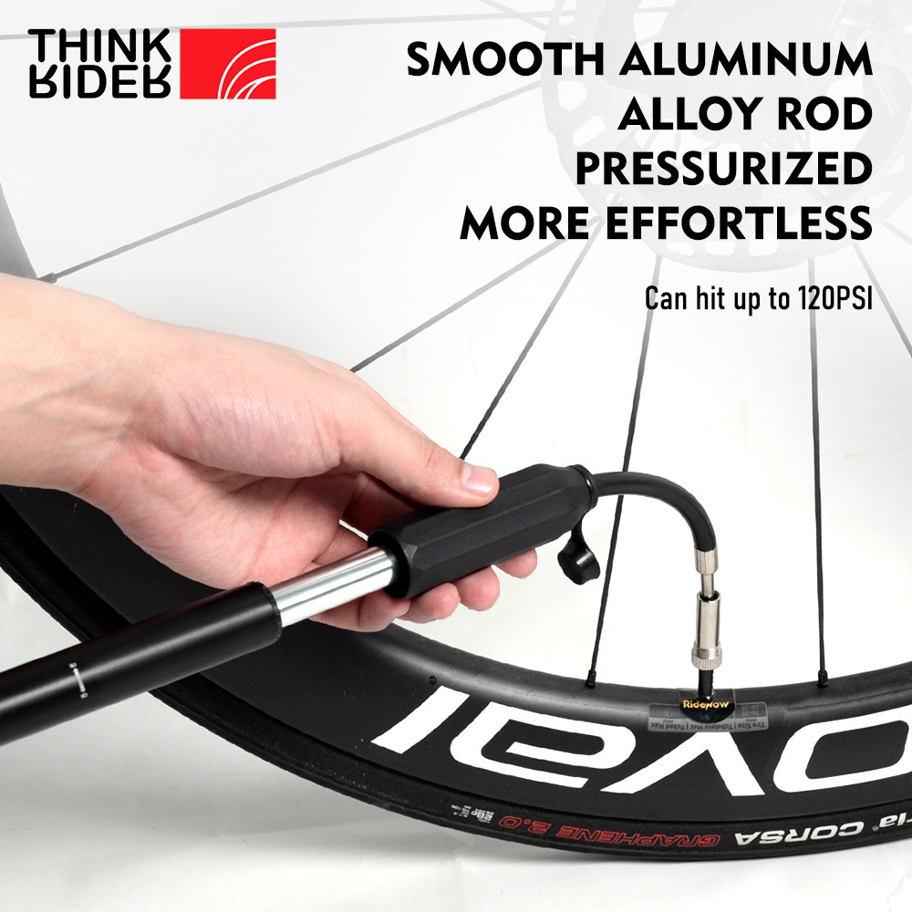 Mini Pompe à Vélo 100 Psi – Compatible Presta/Schrader, Compacte, Avec Support Cadre