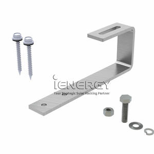 Crochet de toit en ardoise SUS304 Crochet en acier inoxydable <span class=keywords><strong>pour</strong></span> système de montage de panneau pv de toit incliné solaire - Product Image 3