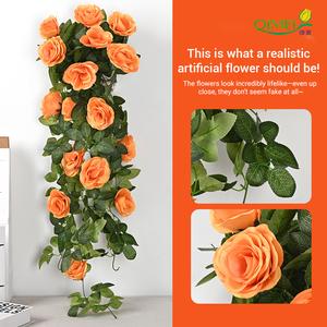 18 Nụ Hoa Hồng Nhân Tạo Treo Tường giỏ hoa đặt hoa lụa hiện đại kéo dài 3-5 năm phòng khách tốt nghiệp - Product Image 6