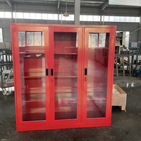 Casier de protection pour pompiers avec piles, équipement d'urgence, armoire avec bobine, tuyau de feu