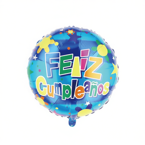 Globo de Helio de Aluminio de 45 cm con Diseño de Feliz Cumpleaños, Decoración Redonda para Fiestas Infantiles - Product Image 1