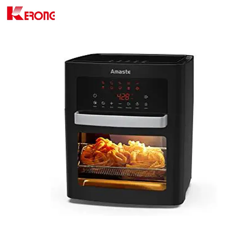 Freidora de aire eléctrica Digital sin aceite, horno con enchufe europeo de 2 pines, Color negro y plateado, 15L, 220V, listo para enviar