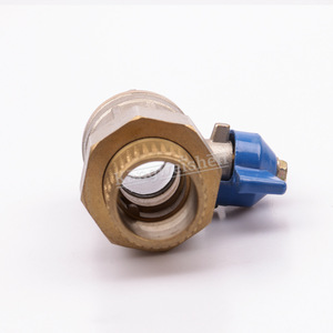 Robinet à bille en laiton forgé 3/4 po avec poignée bleue pour le contrôle du débit d'eau, usage industriel - Product Image 4
